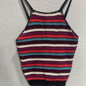 Forever 21 Multicolor Striped Halter Knit Tank Top